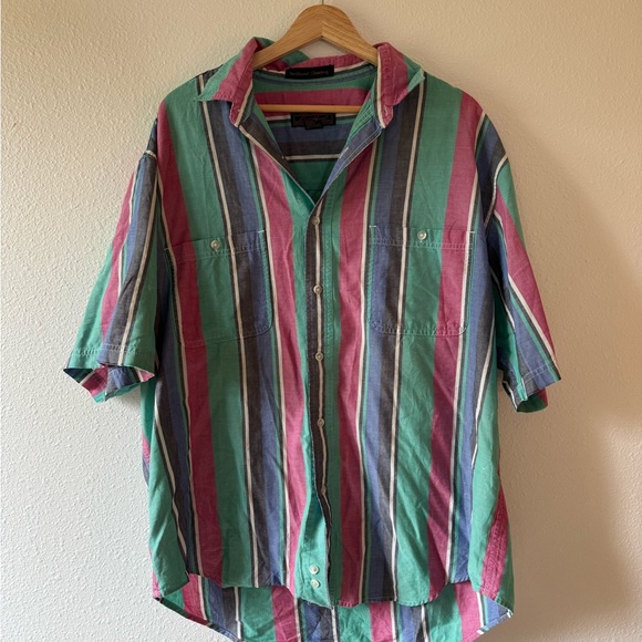 Eddie Bauer Striped Multicolor Men's Shirt - Picture 1 of 7